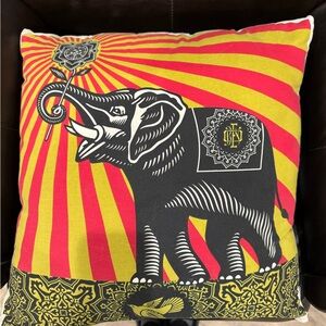 Obey Peace Elephant Shepard Fairey Decorative Throw Pillow